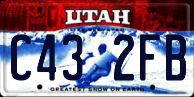 UT license plate C432FB