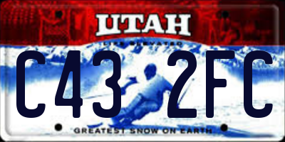 UT license plate C432FC