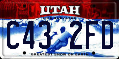 UT license plate C432FD