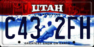 UT license plate C432FH