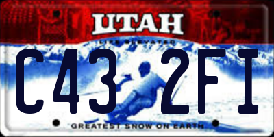UT license plate C432FI