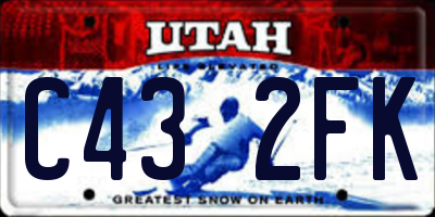 UT license plate C432FK