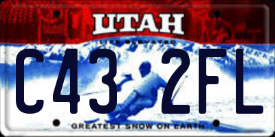 UT license plate C432FL