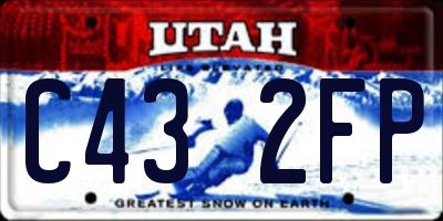 UT license plate C432FP