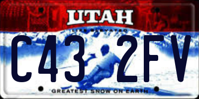 UT license plate C432FV