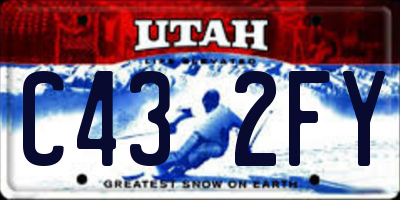 UT license plate C432FY