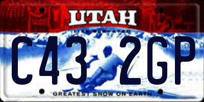 UT license plate C432GP