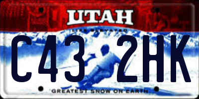 UT license plate C432HK