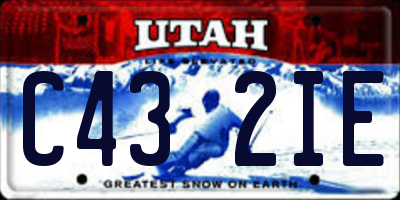UT license plate C432IE