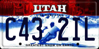 UT license plate C432IL