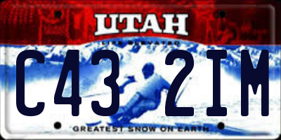 UT license plate C432IM