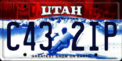 UT license plate C432IP