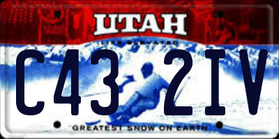 UT license plate C432IV