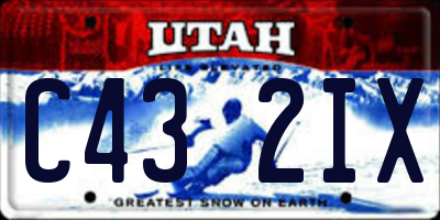 UT license plate C432IX