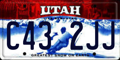 UT license plate C432JJ