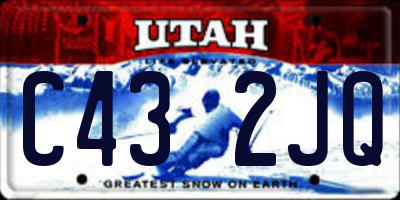 UT license plate C432JQ