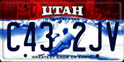 UT license plate C432JV