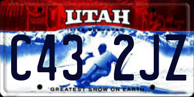 UT license plate C432JZ