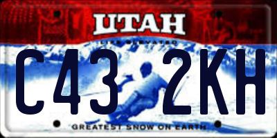 UT license plate C432KH