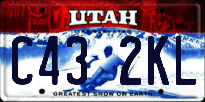 UT license plate C432KL