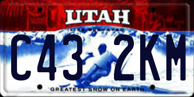 UT license plate C432KM