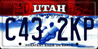 UT license plate C432KP