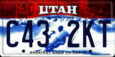 UT license plate C432KT
