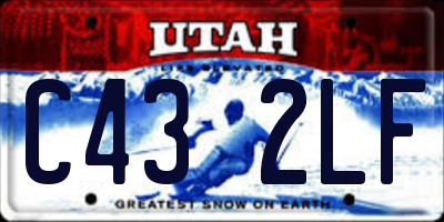 UT license plate C432LF