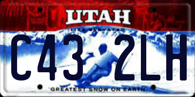 UT license plate C432LH