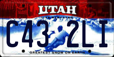 UT license plate C432LI