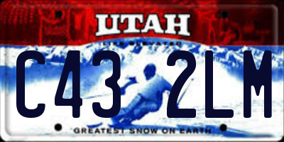 UT license plate C432LM