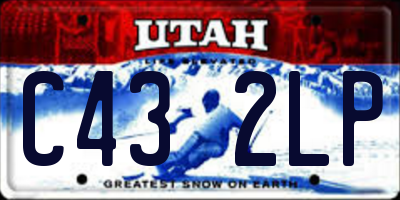 UT license plate C432LP