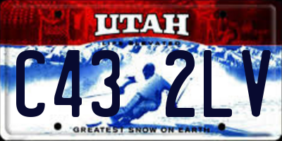 UT license plate C432LV