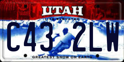 UT license plate C432LW