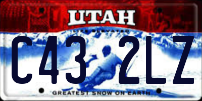 UT license plate C432LZ