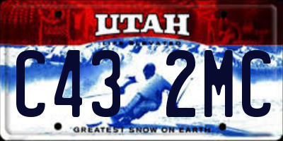 UT license plate C432MC
