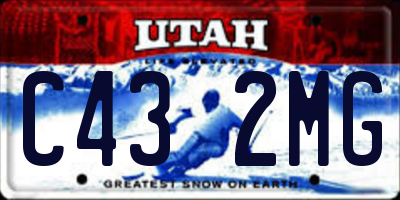 UT license plate C432MG