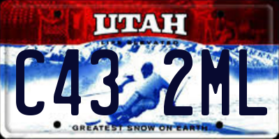 UT license plate C432ML