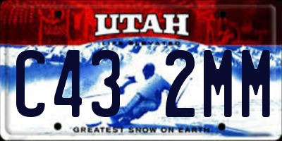 UT license plate C432MM