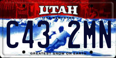 UT license plate C432MN