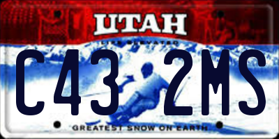 UT license plate C432MS