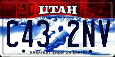 UT license plate C432NV