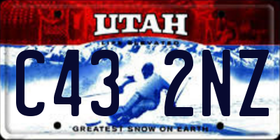 UT license plate C432NZ