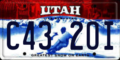 UT license plate C432OI