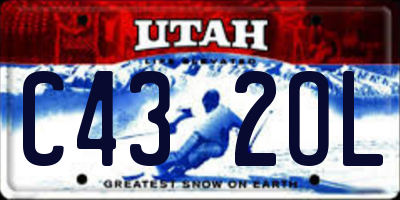 UT license plate C432OL