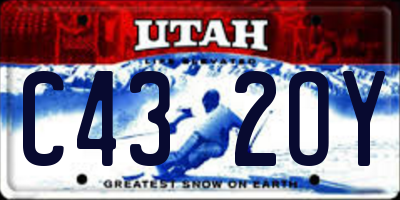 UT license plate C432OY