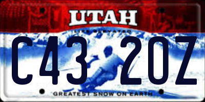 UT license plate C432OZ