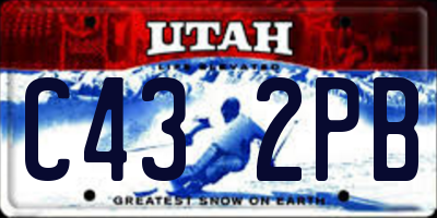UT license plate C432PB