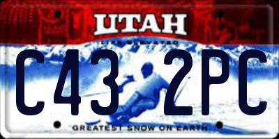 UT license plate C432PC