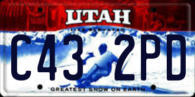 UT license plate C432PD